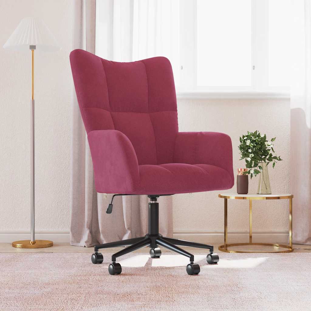 Sedia Relax Rosso Vino in Velluto