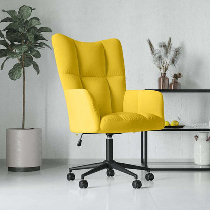 Poltrona Relax Giallo Senape in Velluto