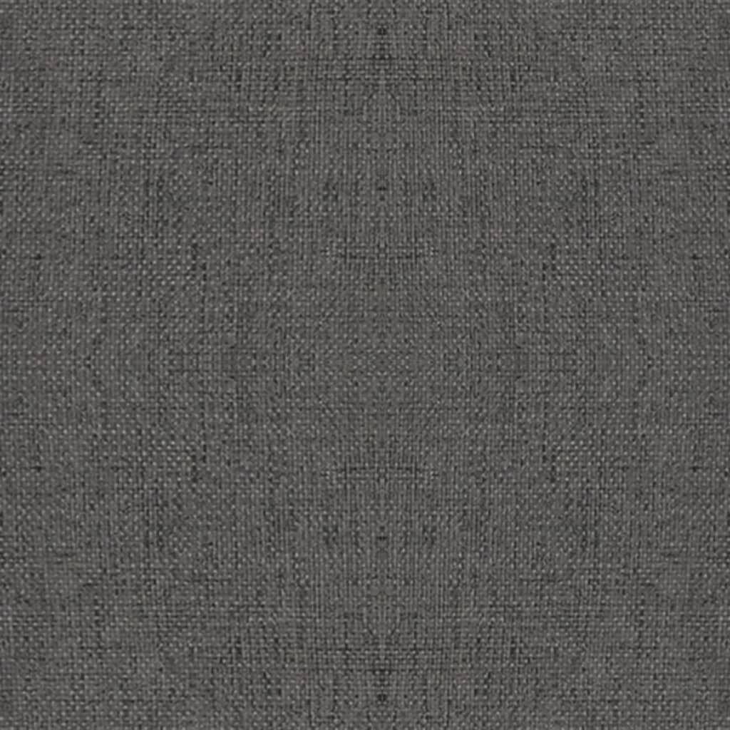 Poggiapiedi con Gambe in Legno Grigio Scuro in Tessuto