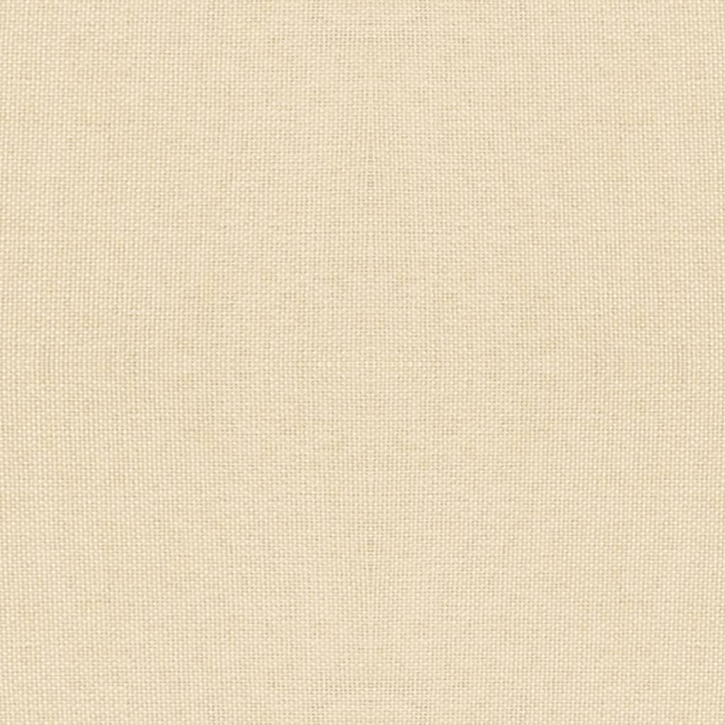 Poggiapiedi con Gambe in Legno Crema in Tessuto