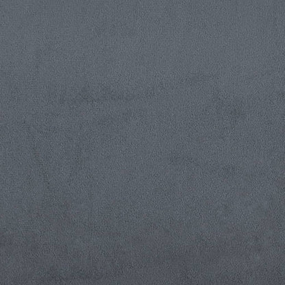 Poggiapiedi con Gambe in Legno Grigio Scuro in Velluto