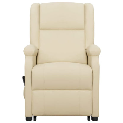 Poltrona Alzapersona Crema in Similpelle