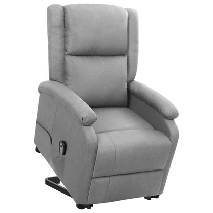 Poltrona Alzapersona Grigio Chiaro Tessuto