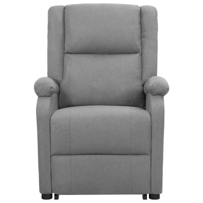 Poltrona Alzapersona Grigio Chiaro Tessuto