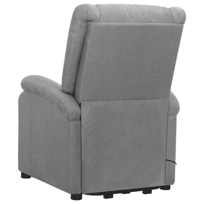 Poltrona Alzapersona Grigio Chiaro Tessuto