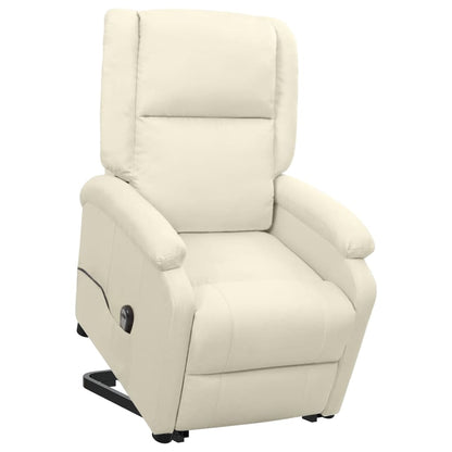 Poltrona Alzapersona Crema in Tessuto