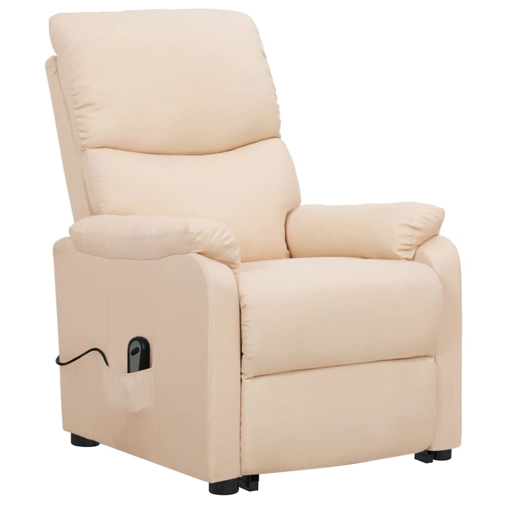Poltrona Alzapersona Crema in Tessuto