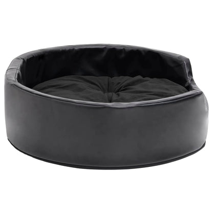 Lettino per Cani Nero 69x59x19 cm in Peluche e Similpelle