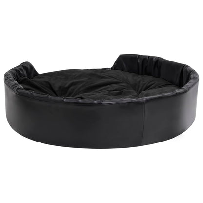 Lettino per Cani Nero 99x89x21 cm in Peluche e Similpelle