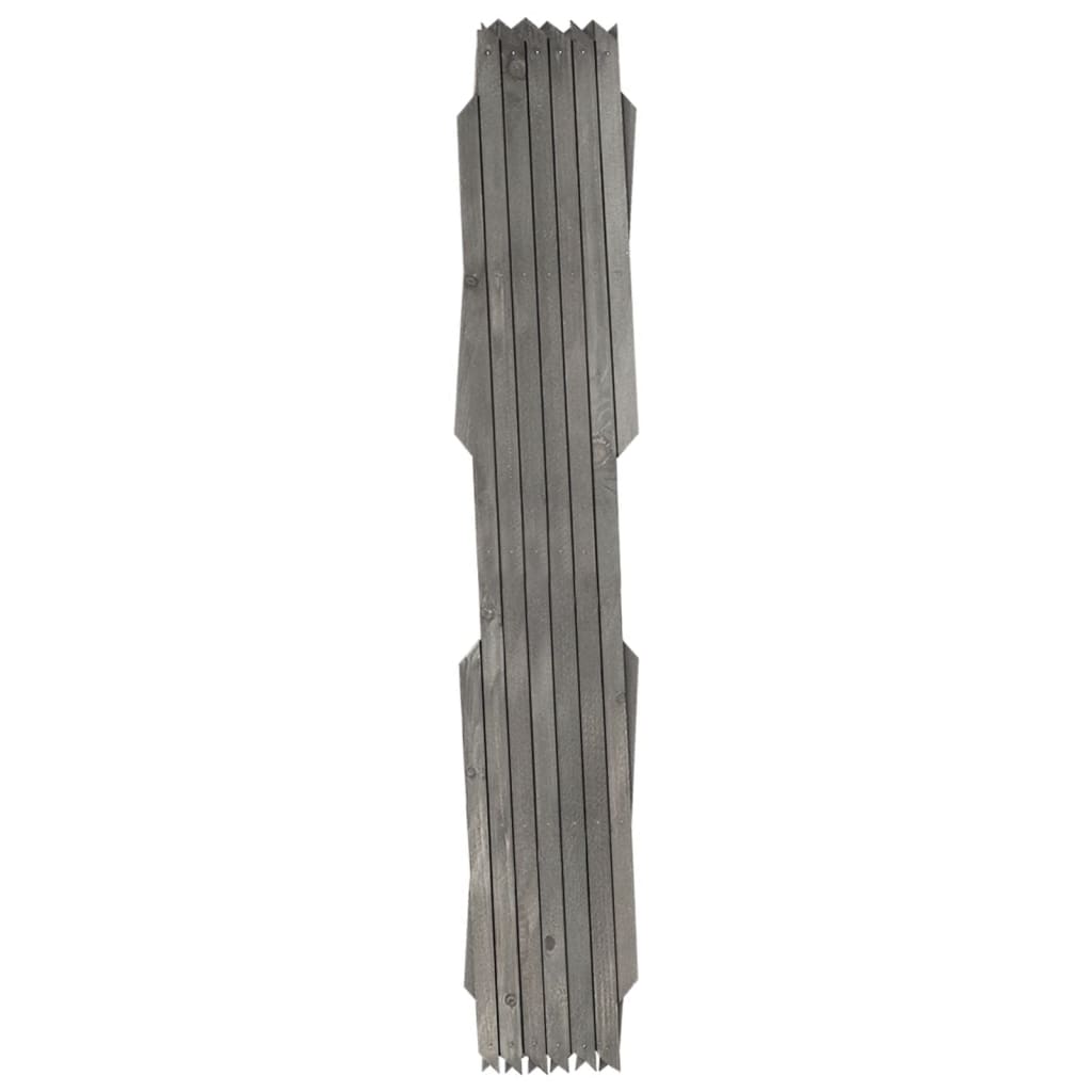 Recinzione a Traliccio 5 pz in Massello Abete Grigio 180x60 cm