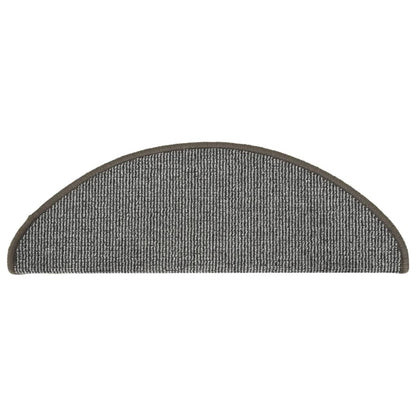 Tappetini per scale 15 pz 65x21x4 cm Grigio Semicircolari Grandi