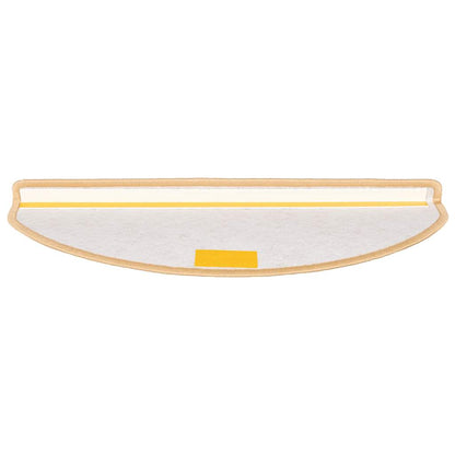 Tappetini per scale 15 pz 65x21x4 cm Bianco e Marrone Semicircolari Grandi