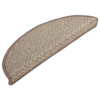 Tappetini per Scale 15 pz Marroni 65x21x4 cm