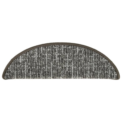 Tappetini per Scale 15 pz Antracite 65x21x4 cm
