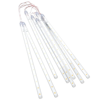 Luci Meteoriche 8 pz 30cm Bianco Caldo 192 LED Interni Esterni