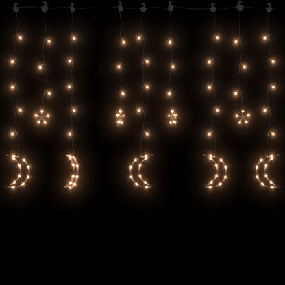 Luci Fatate Stella e Luna con Telecomando 345 LED Bianco Caldo