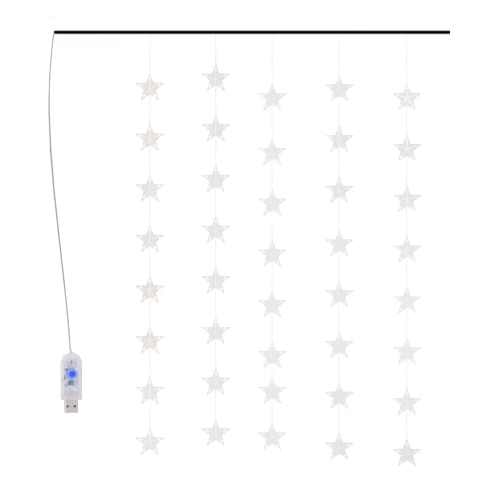 Luci Fatate a Stella a LED 200 LED Blu 8 Funzioni