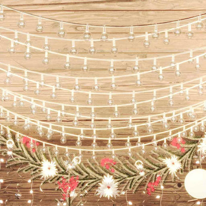 Filo di Luci Sferiche 20m 200 LED Bianco Caldo 8 Funzioni