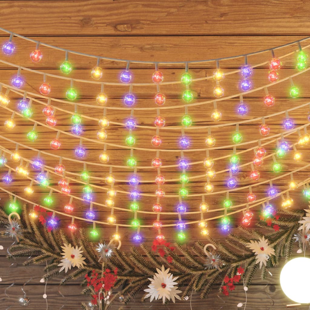 Filo di Luci Sferiche 20m 200 LED Colorati 8 Funzioni