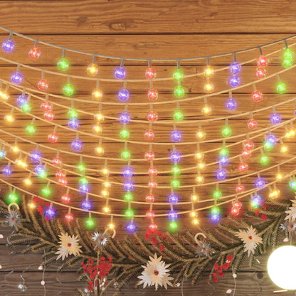 Filo di Luci Sferiche 20m 200 LED Colorati 8 Funzioni