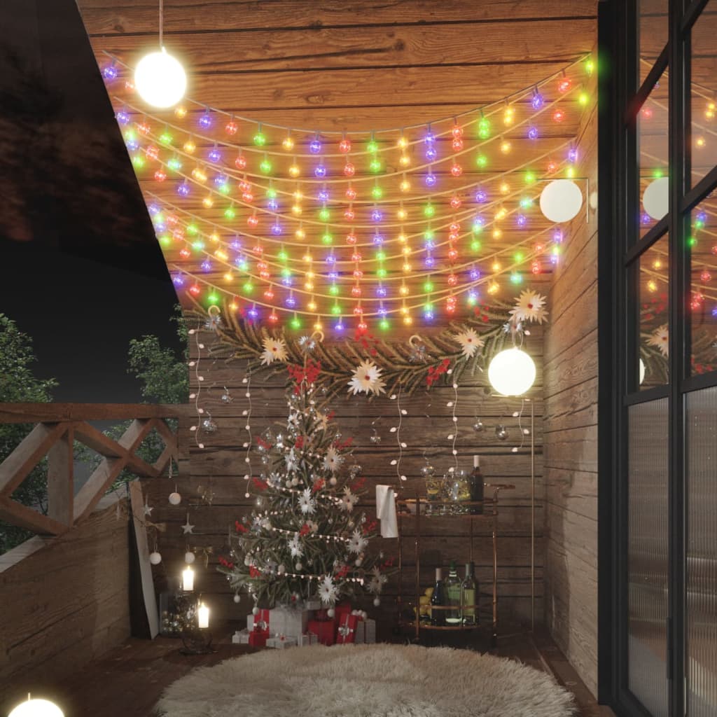 Filo di Luci Sferiche 20m 200 LED Colorati 8 Funzioni