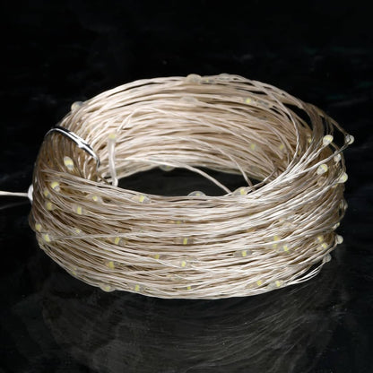 Micro Luci Fatate Sferiche 40m 400 LED Bianco Freddo 8 Funzioni