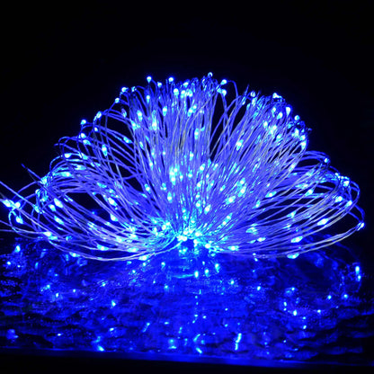 Filo di Micro Luci Fatate Sferiche 40m 400 LED Blu 8 Funzioni
