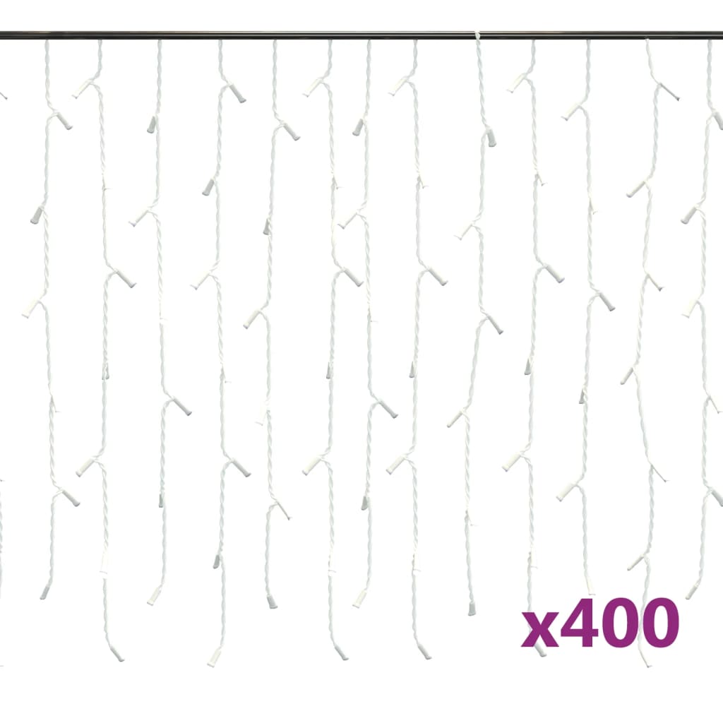 Luci a Ghiaccioli a LED 10 m 400 LED Blu 8 Funzioni
