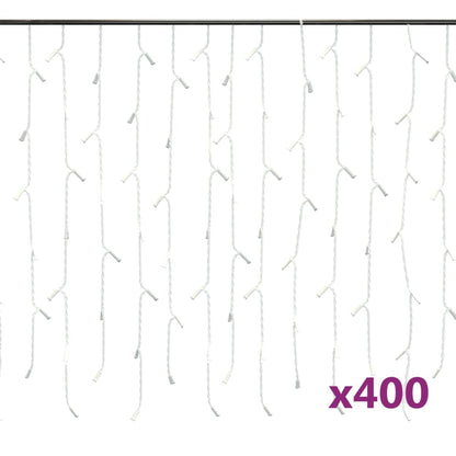 Luci a Ghiaccioli a LED 10 m 400 LED Colorati 8 Funzioni