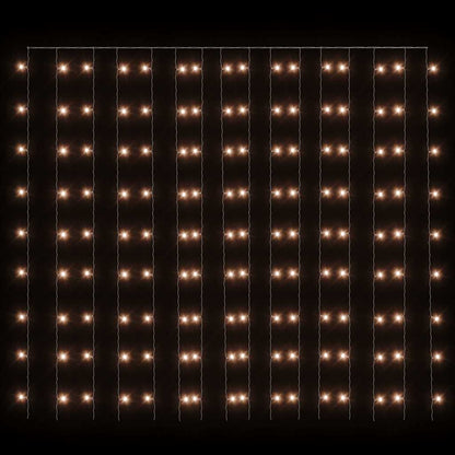 Tenda Luci a Ghiaccioli 3x3m 300 LED Bianco Caldo 8 Funzioni