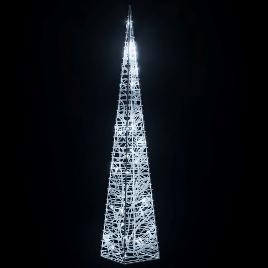 Cono di Luce LED Acrilico Decorativo Bianco Freddo 60 cm