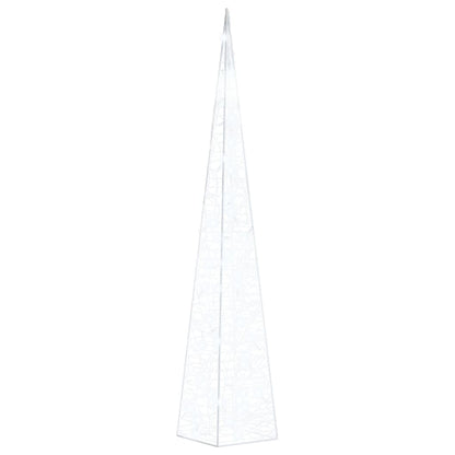 Cono di Luce LED Acrilico Decorativo Bianco Freddo 90 cm