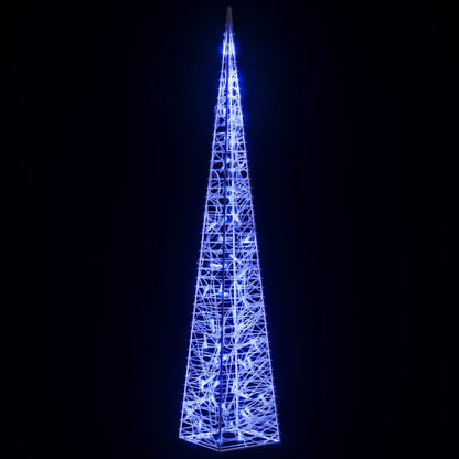Cono di Luce LED Decorativo Acrilico Blu 120 cm