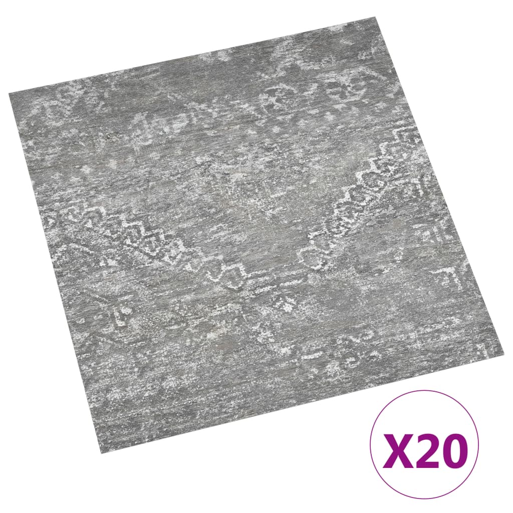 Listoni Pavimenti Adesivi 20 pz 1,86 m² Grigio Cemento in PVC
