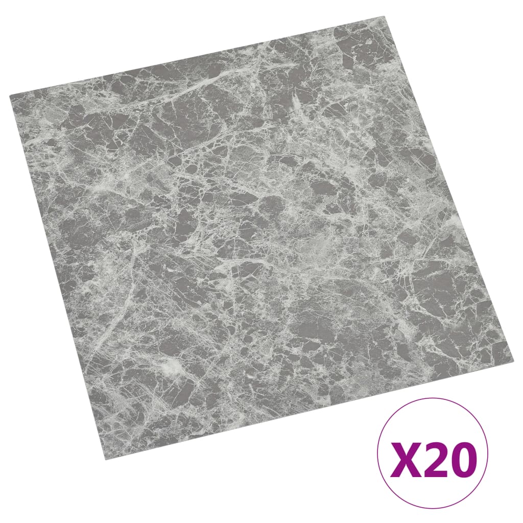 Listoni Pavimenti Adesivi 20 pz 1,86 m² Grigio Cemento in PVC