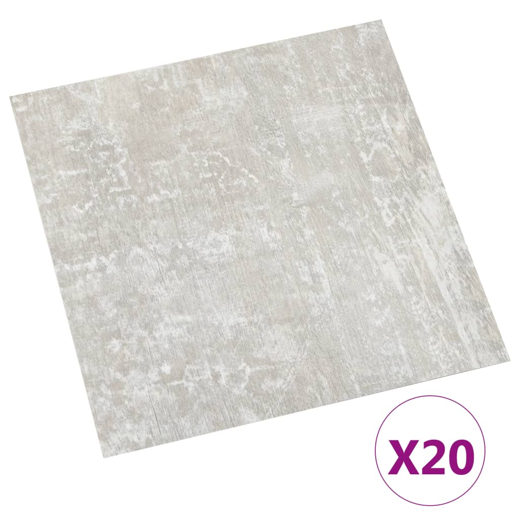 Listoni Pavimenti Adesivi 20 pz in PVC 1,86 m² Grigio Chiaro