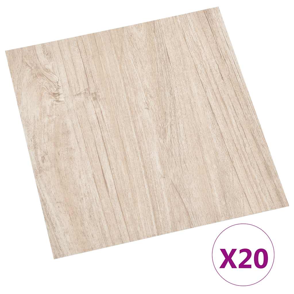 Listoni Pavimenti Adesivi 20 pz in PVC 1,86 m² Marrone Chiaro