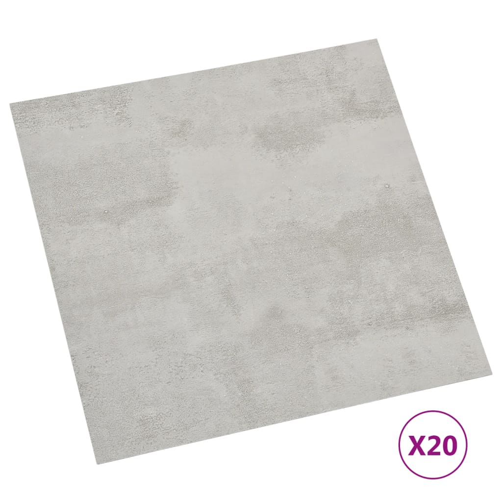Listoni Pavimenti Adesivi 20 pz in PVC 1,86 m² Grigio Chiaro