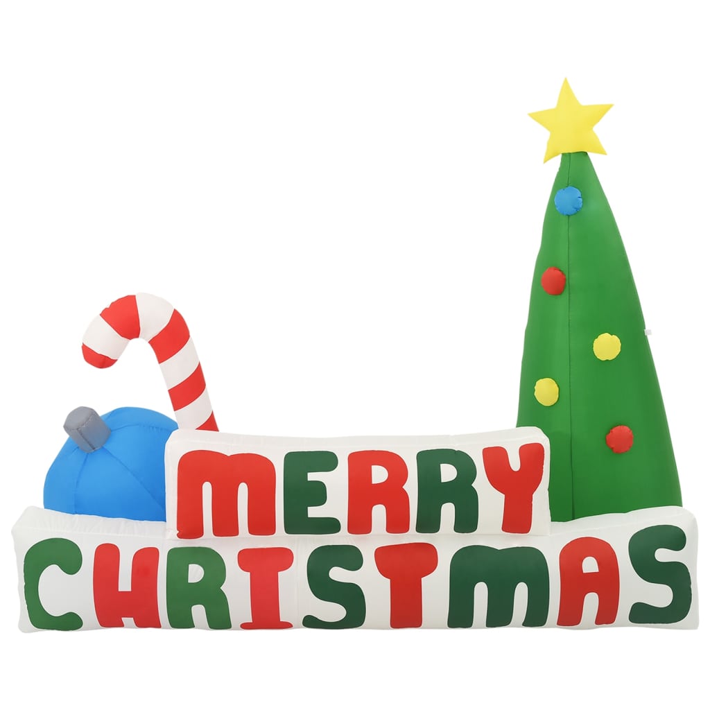 Albero Natale Merry Christmas Gonfiabile con LED 240x188 cm