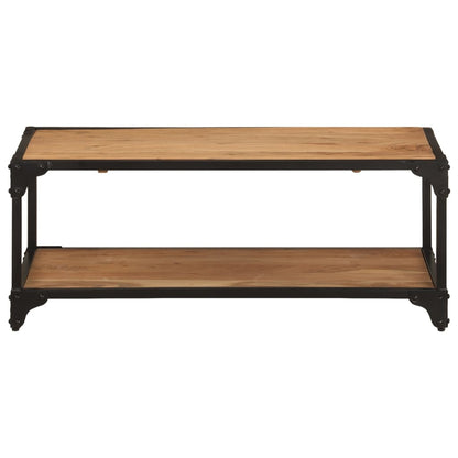 Tavolino da Salotto 90x45x35 cm in Legno Massello di Acacia
