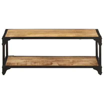 Tavolino da Salotto 90x45x35 cm Legno Massello di Mango Grezzo