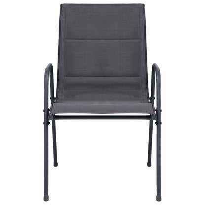 Set da Pranzo per Giardino 7 pz in Acciaio Antracite
