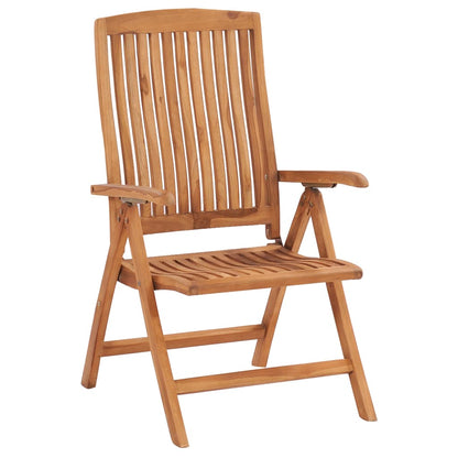 Sedie Reclinabili da Giardino con Cuscini 8 pz Massello di Teak