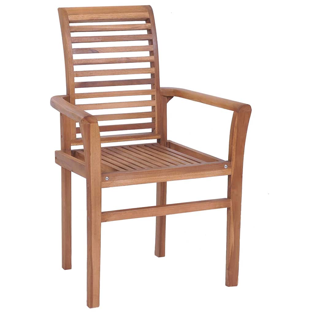 Sedie da Pranzo 8 pz con Cuscini Grigio Talpa Massello di Teak