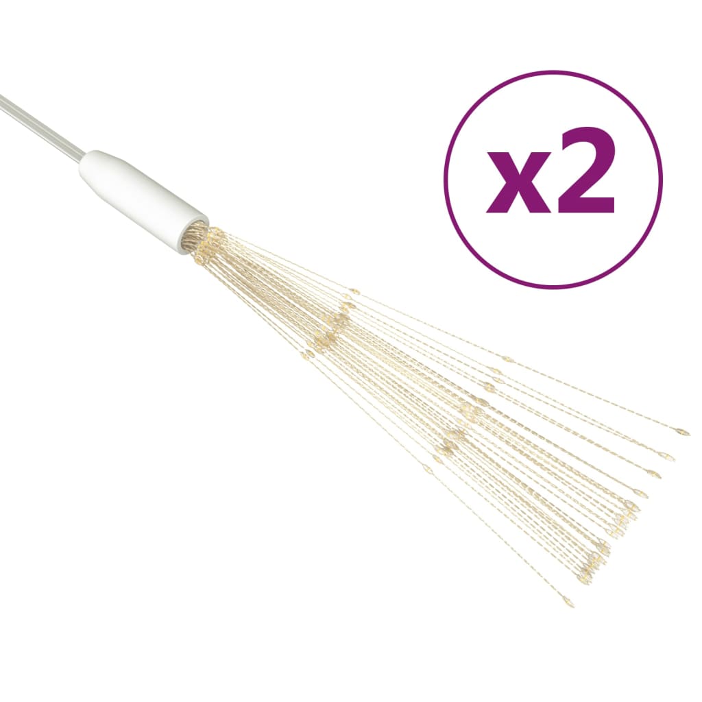 Luci di Natale Fuochi Artificio 2pz Bianco Caldo 20cm 280 LED