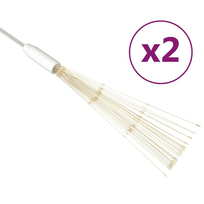 Luci di Natale Fuochi Artificio 2pz Bianco Caldo 20cm 280 LED