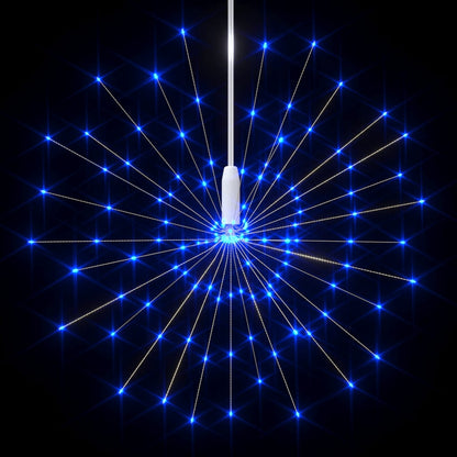 Luci di Natale Fuochi d'Artificio Blu Chiaro 20 cm 140 LED