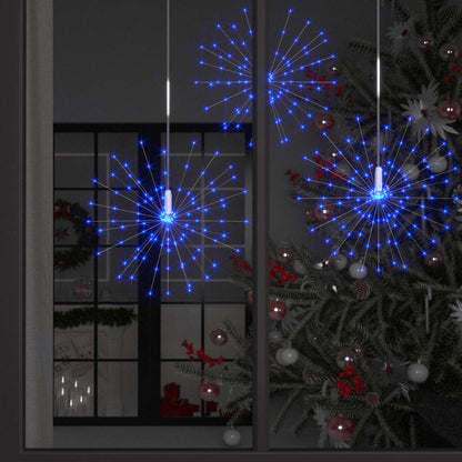 Luci di Natale Fuochi d'Artificio Blu Chiaro 20 cm 140 LED