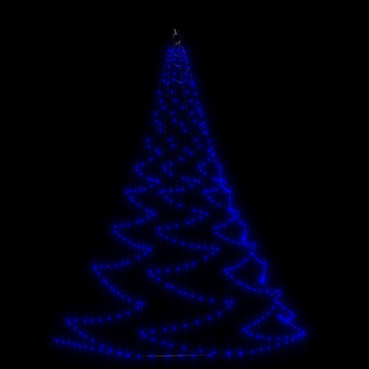Albero da Parete con Gancio Metallico 720 LED Blu 5 m