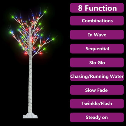 Albero Natale 140 LED 1,5 m Salice Colorato Interno Esterno